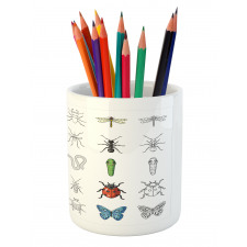 Colored Outline Creatures Pencil Pen Holder