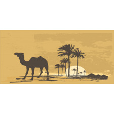 Camel and Palm Trees Sunset Pencil Pen Holder