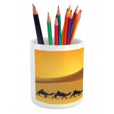 Camel Caravan Sahara Desert Pencil Pen Holder