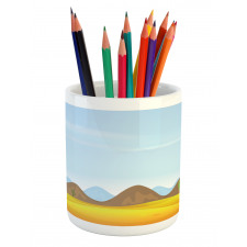 Cactus Plants Mountains Desert Pencil Pen Holder