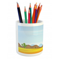 Cactus Plants Mountains Desert Pencil Pen Holder