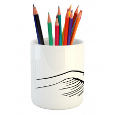 Monochromatic Man on Camel Pencil Pen Holder