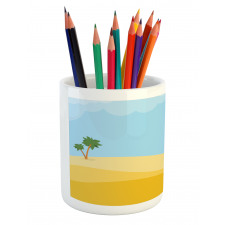 Tropical Palms on Desert Sky Pencil Pen Holder