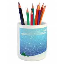 Snow Pouring onto Trees Pencil Pen Holder