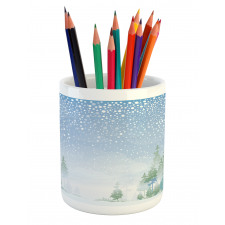 Misty Outdoor Scene Pencil Pen Holder