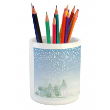 Misty Outdoor Scene Pencil Pen Holder