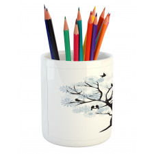 Branches with Birds Pencil Pen Holder