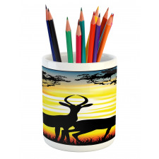 Animals on Sunset Pencil Pen Holder