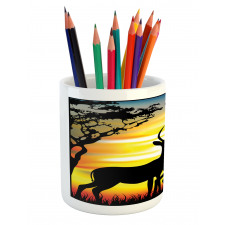 Animals on Sunset Pencil Pen Holder