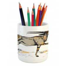 Animal Sketch Art Pencil Pen Holder