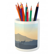 Hills with Open Sky Art Pencil Pen Holder