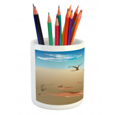 Animals and Bare Trees Pencil Pen Holder