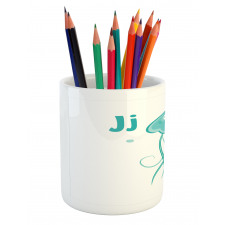 Letter J Cartoon Animal Pencil Pen Holder