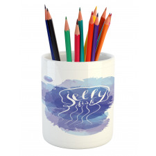 Abstract Paint Splash Pencil Pen Holder