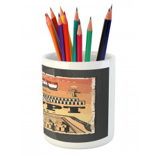 Exotic Tour Flag Pencil Pen Holder