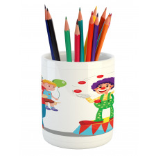 Father and Son Having Fun Pencil Pen Holder