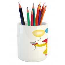 Happy Circus Entertainer Man Pencil Pen Holder