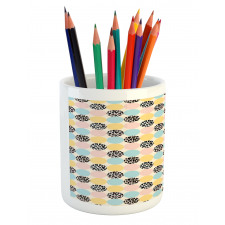 Round Circles Animal Skin Pencil Pen Holder