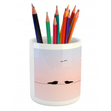 Pastel Tone Sky Moon Pencil Pen Holder