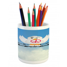 Cartoon Animal Peace Pencil Pen Holder