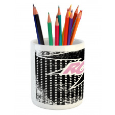 Halftone Style Text Bubble Pencil Pen Holder