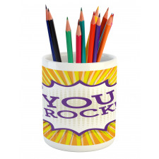 Inspirational Text Bubble Pencil Pen Holder