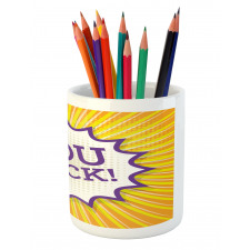 Inspirational Text Bubble Pencil Pen Holder