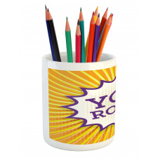 Inspirational Text Bubble Pencil Pen Holder