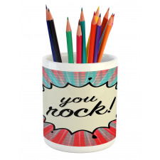 Sunbeams Halftone Graphic Pencil Pen Holder