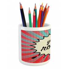 Sunbeams Halftone Graphic Pencil Pen Holder