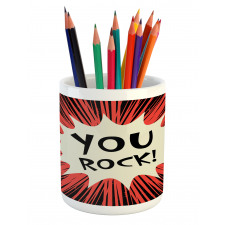 Comic Text Bubble Graphic Pencil Pen Holder