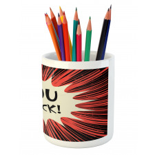 Comic Text Bubble Graphic Pencil Pen Holder