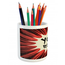 Comic Text Bubble Graphic Pencil Pen Holder