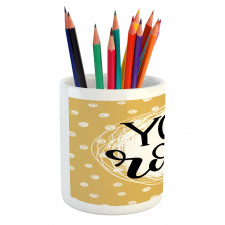 Scribble Circle Dots Art Pencil Pen Holder