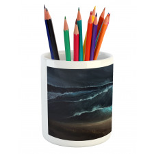 Gothic Wave Alone Woman Pencil Pen Holder