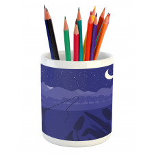 Fisherman Moon River Pencil Pen Holder