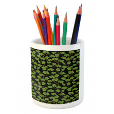 Botany Grape Leaves on Dark Pencil Pen Holder