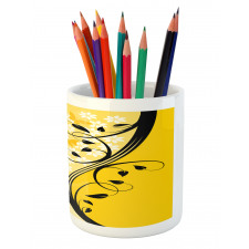 Butterfly Grape Leaves Art Pencil Pen Holder