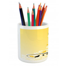 Butterfly Grape Leaves Art Pencil Pen Holder