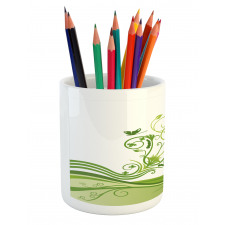 Colorful Botanical Leaves Pencil Pen Holder