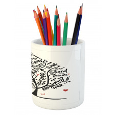 Calligraphic Doodling Pencil Pen Holder