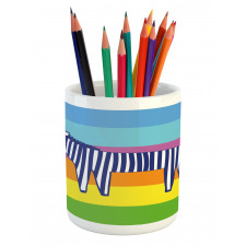 Doodle Animal Stripes Pencil Pen Holder