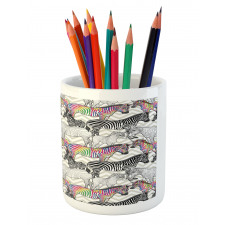 Funky Animal Chevrons Pencil Pen Holder