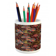 Jumble Warm Tone Floral Pencil Pen Holder