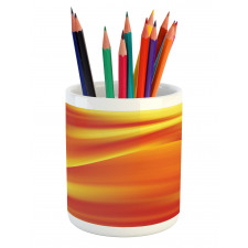 Abstract Digital Waves Pencil Pen Holder