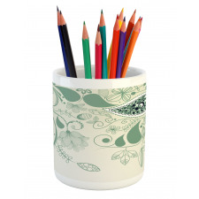 Floral Vintage Patterns Pencil Pen Holder