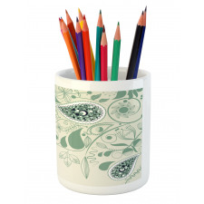 Floral Vintage Patterns Pencil Pen Holder