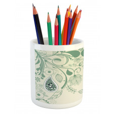 Floral Vintage Patterns Pencil Pen Holder