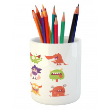 Funny Monsters Cartoon Art Pencil Pen Holder