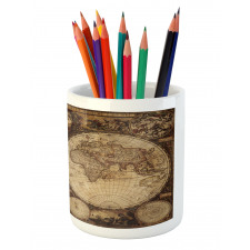 Historic Old Atlas Pencil Pen Holder